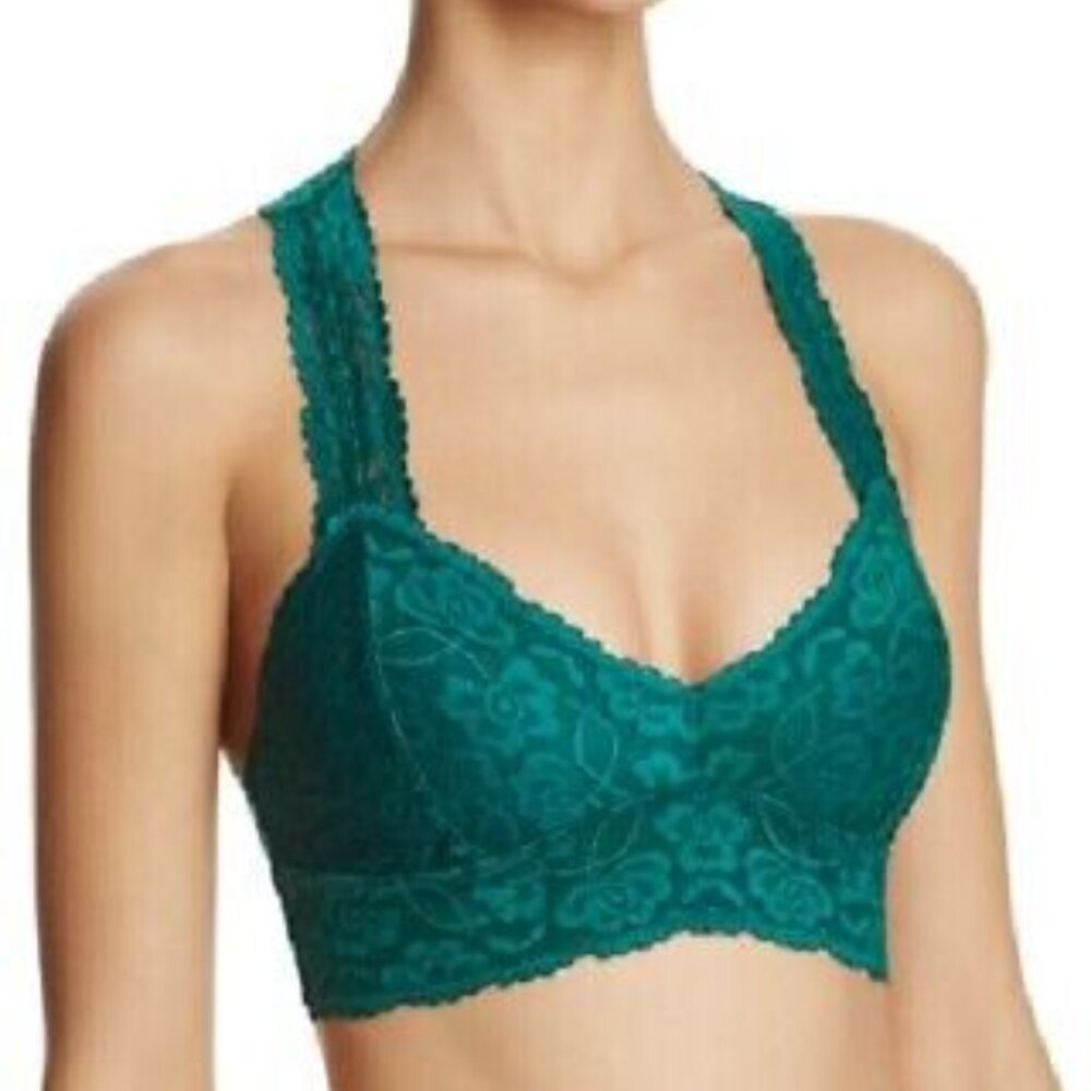 Free People‎ Intimately Green Galloon Lace Racerback Bralette
